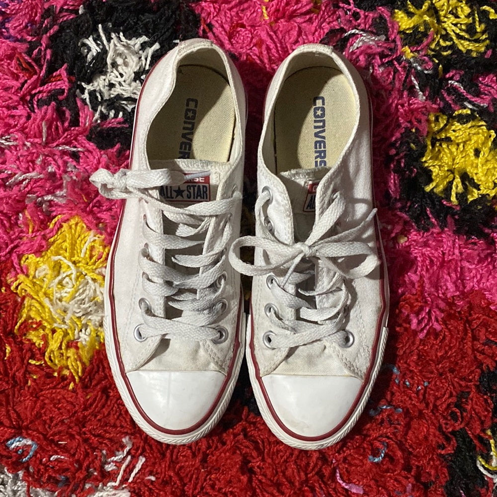 White Converse Chuck Taylor sneakers